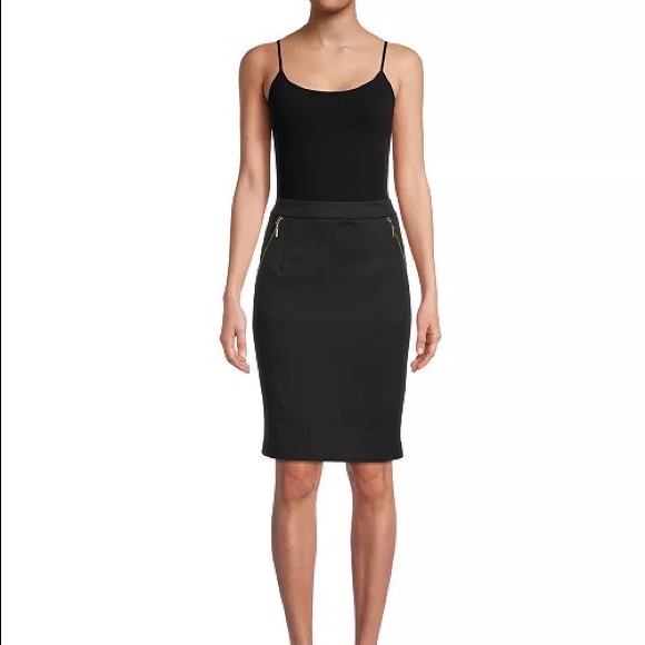 🍀Kasper black skirt with zipper pockets - Picture 1 of 12